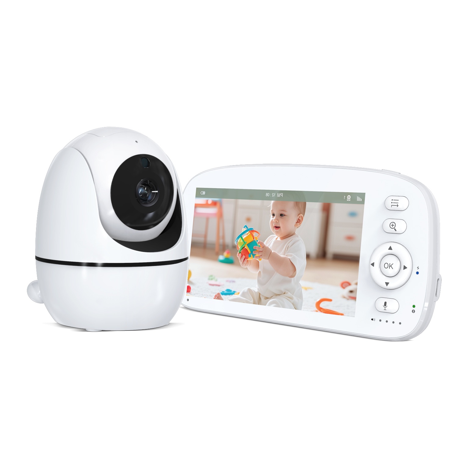 Peace of Mind: 5 inch 720p Video Baby Monitor with 5000mAh Rechargeable Battery 