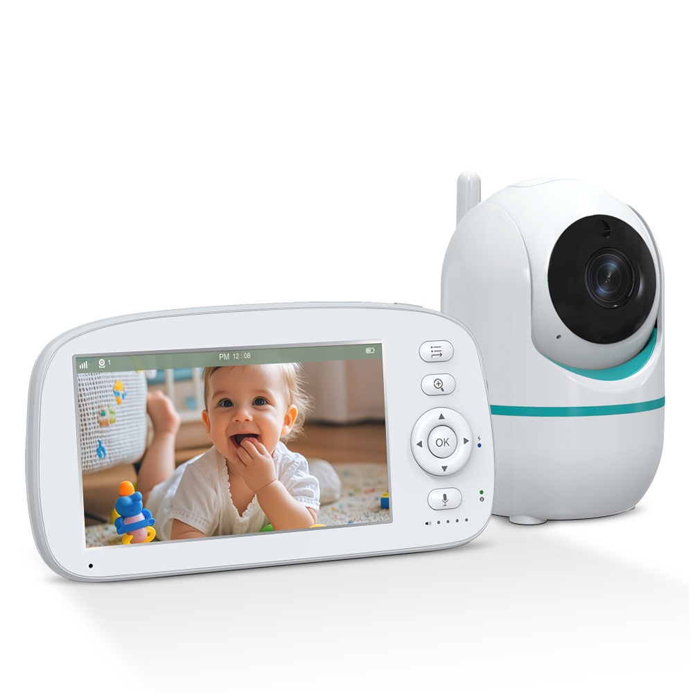 Video Baby Monitor OEM/ODM Available 5 inch Two-Way Talk Night Vision 360 Degree
