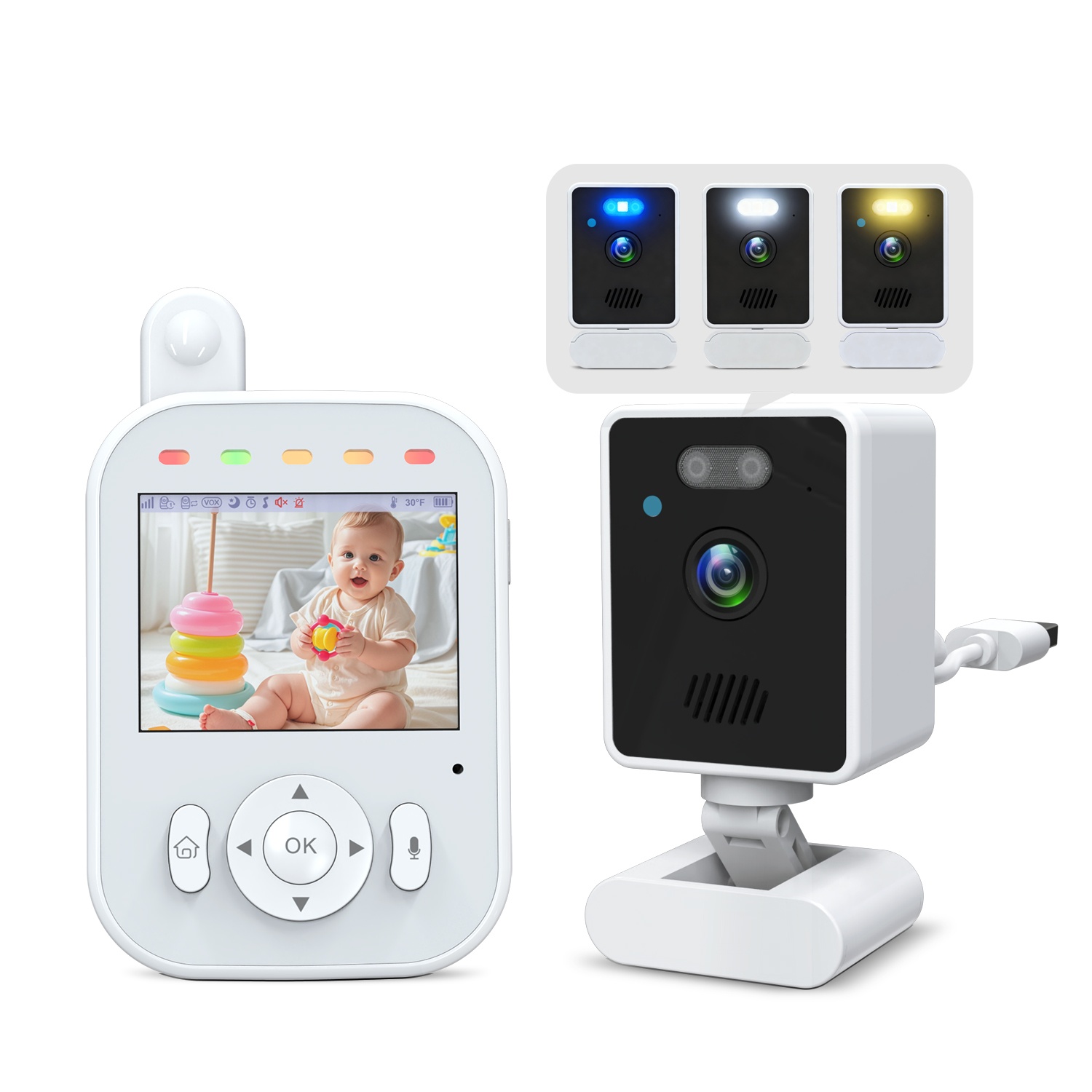 2.8 inch Video Baby Monitor 720P Non WiFi